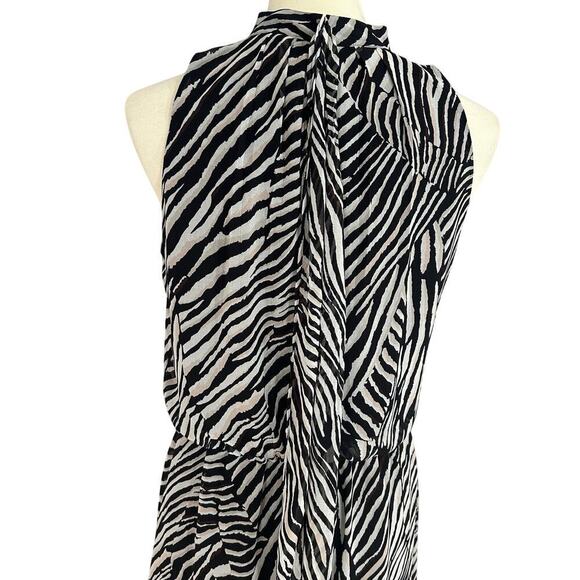 WHBM Resort Zebra Animal Print High Low Dress Size 8 Coastal Flowy Vacay Beach - Picture 12 of 16